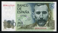 스페인 Spain 1979 1000 Pesetas P158 미사용