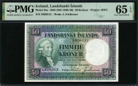 아이슬란드 Iceland 1928 50 Kronur P34a PMG 65 EPQ 완전미사용