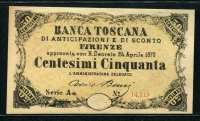 이탈리아 Italian States ( Italy ) 1870 Banca Toscana Firenze 50 Centesimi 준미사용