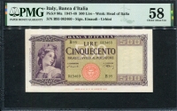 이탈리아 Italy 1947 500 Lire P80a PMG 58 준미사용
