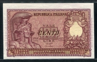 이탈리아 Italy 1951 100 Lire P92a 미사용