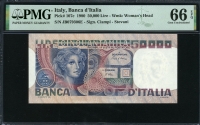 이탈리아 Italy 1977-1982 ( 1980 ) 50000 Lire P107c PMG 66 EPQ 완전미사용