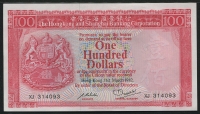 홍콩 Hong Kong 1982 100 Dollars,P187d 준미사용