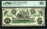 미국 1872년 사우스캐롤라이나주 컬럼비아 20달러 PMG 65 EPQ 완전미사용