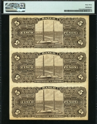 아르헨티나 Argentina 1889 5 Pesos S742r1 3장 연결권 PMG 63 미사용