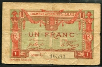 프랑스 France 1920-1925,Chambre De Commerce de Calais 1 Franc, 보품