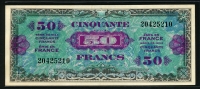 프랑스 France 1944, Allied Military 50 Francs, P117, 준미사용