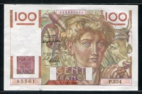 프랑스 France 1949, 100 Francs, P128b, 미사용 (테두리잉크자국, 핀홀)