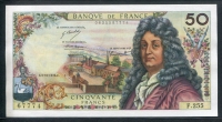 프랑스 France 1971-1974, 50 Francs, P148d, 준미사용 ( 2개 핀홀)