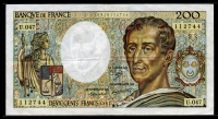 프랑스 France 1987, 200 Francs, P155b, 미품