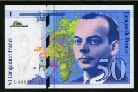 프랑스 France 1992, 어린왕자 50 Francs, P157a, 미사용