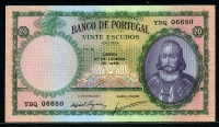 포르투갈 Portugal 1959 20 Escudos,P153b, 준미사용