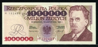 폴란드 Poland 1993 1000000 1,000,000 Zlotych,P162, 미사용