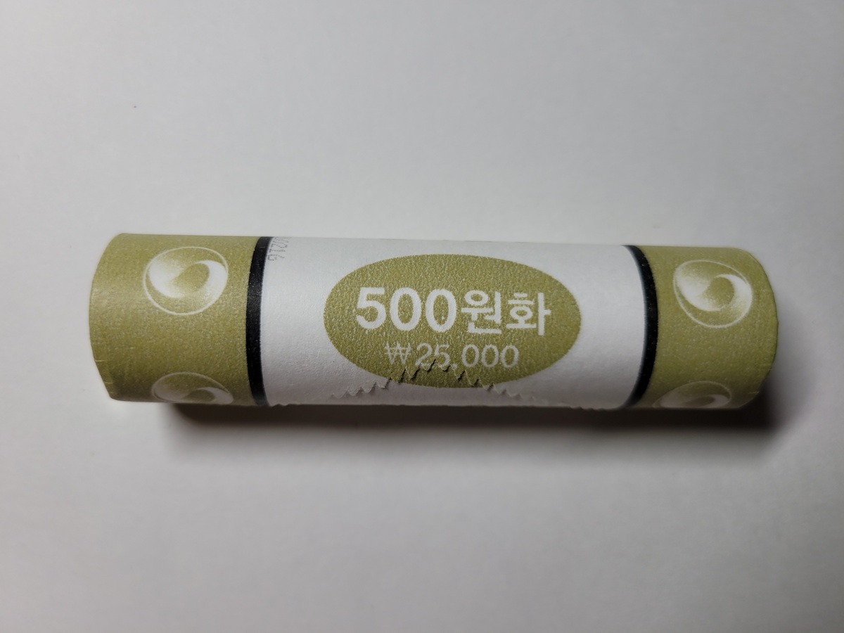 한국은행 2016년 500원 정품롤 (액면 25,000원)