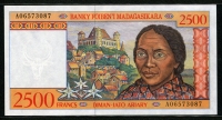 마다가스카르 Madagascar 1998 2500 Francs (500 Ariary),P81, 미사용