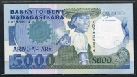 마다가스카르 Madagascar 1988-1994 5000 Francs (1000 Ariary),P73b, 미사용