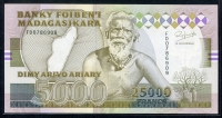 마다가스카르 Madagascar 1993 25000 Francs (5000 Ariary),P74A, 준미사용