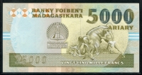 마다가스카르 Madagascar 1993 25000 Francs (5000 Ariary),P74A, 준미사용