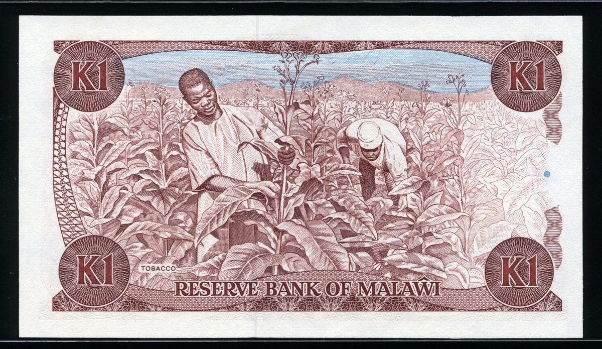 말라위 Malawi 1988 1 Kwacha,P19b, 미사용
