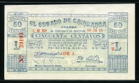 멕시코 Mexico 1914 El Estado de Chihuahua 50 Centavos,S527,미사용