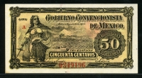 멕시코 Mexico 1915 Gobie rno Convencionista de Mexico 50 Centavos S882 미사용