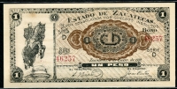 멕시코 Mexico 1919 Estado De Zacatecas 1 Peso P-M4514 Serie 'D' 준미사용