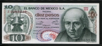 멕시코 Mexico 1975 10 Pesos,P63h, 미사용