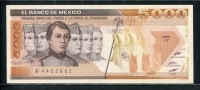 멕시코 Mexico 1987 5000 Pesos, P88b, 미사용