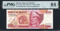 멕시코 Mexico 1999 100 Pesos P108d PMG 64 EPQ 미사용