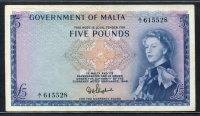 몰타 Malta 1961 5 Pounds,P27a, 미품