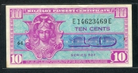 미국 1954 Series 521, 군표 10 Cents, 극미품