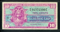 미국 1954 Series 521 군표 10 Cents, 미품
