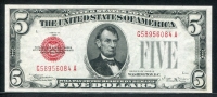 미국 1928년 D 5달러 레드실 미사용