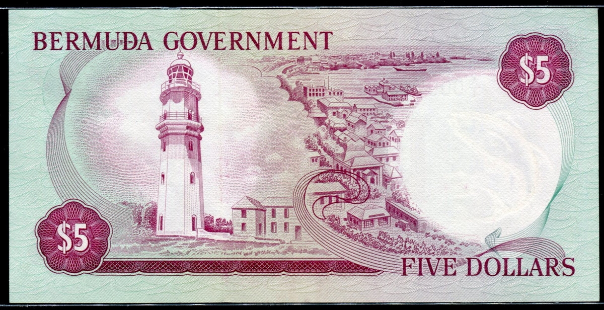 버뮤다 Bermuda 1970 5 Dollars, P24, 미사용