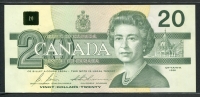캐나다 Canada 1991 20 Dollars P97b Signature Bonin-Thiessen 미사용