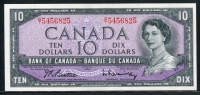 캐나다 Canada 1954 10 Dollars P79b Signature Beattie-Rasminsky 미사용