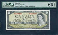 캐나다 Canada 1954 20 Dollars BC-41b PMG 65 EPQ 완전미사용