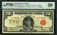 캐나다 Canada 1923 Dominion of Canada  2 Dollars DC-26g PMG 30 미품
