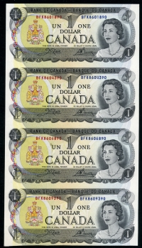 캐나다 Canada 1973 1 Dollars 4장 ✨연결권 미사용