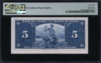 캐나다 Canada 1937 5 Dollars, NC-23c, PMG 63 EPQ 미사용
