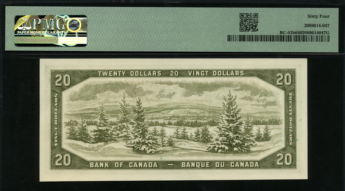 캐나다 Canada 1954 20 Dollar BC-41b PMG 64 미사용