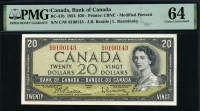 캐나다 Canada 1954 20 Dollar BC-41b PMG 64 미사용