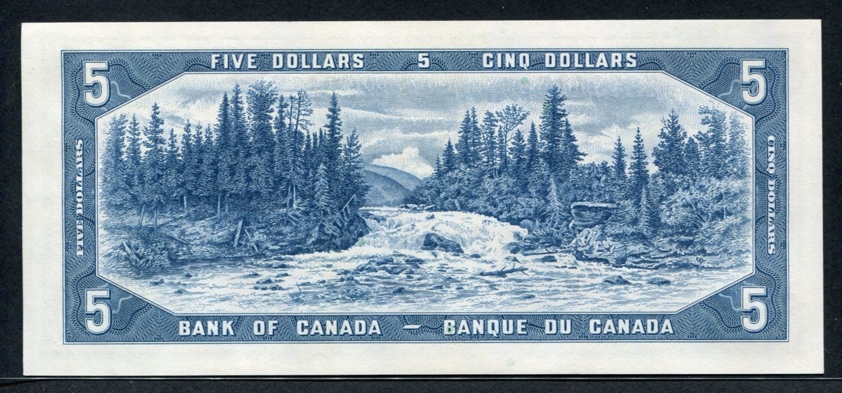캐나다 Canada 1954 5 Dollars ,P77b, Signature Beattie-Rasminsky, 미사용