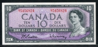 캐나다 Canada 1954 10 Dollars,P79b,Signature Beattie-Rasminsky,미사용