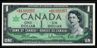 캐나다 Canada 1967 1달러  🌟 스타노트 / 보충권 P84b 미사용