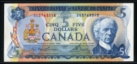 캐나다 Canada 1972 5 Dollars,P87a, 준미사용