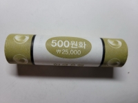 한국은행 2013년 500원 정품롤 (한면 숫자)