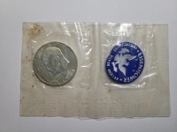 미국 1971년 아이젠하워 달러 주화 미사용 (38.1mm, 중량, 22.68g,구리와 니켈을 합금)  부분 변색을 사진으로 확인해 주세요