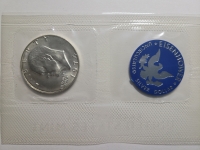 미국 1974년 아이젠하워 달러 주화 미사용 (38.1mm, 중량, 22.68g,구리와 니켈을 합금)