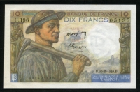 프랑스 France 1949, 10 Francs, P99f, 미사용